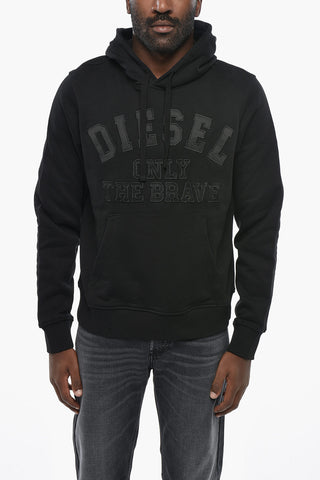 Brushed Cotton Hoodie With Tone-on-Tone Logo