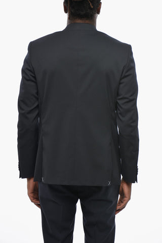 CC COLLECTION Virgin Wool Blend Two-Button Blazer with Double Vent