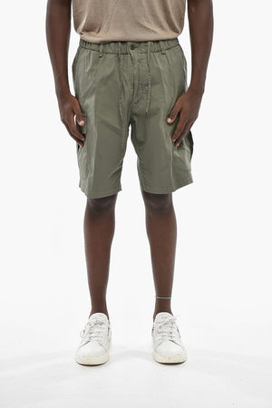 Shorts in Cotone Stretch con Elastico in Vita