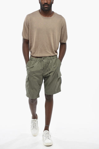 Stretch-Cotton Shorts with Elastic Waistband