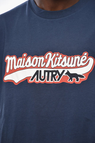 MAISON KITSUNE' Crewneck Cotton T-Shirt With Embossed Logo
