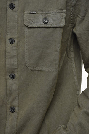 Camicia S-HIRT-OUT in Lino e Cotone con Doppio Taschino