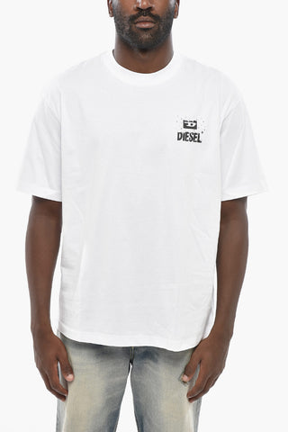 Cotton Crewneck T-Shirt T-WASH-XX With Contrast Prints