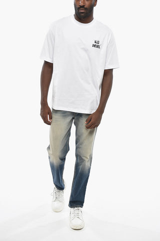 Cotton Crewneck T-Shirt T-WASH-XX With Contrast Prints