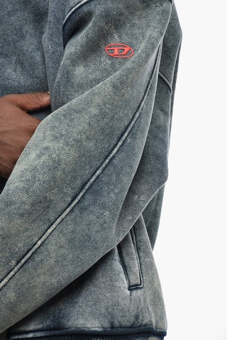 Denim-Effect Jacket S-BATEL With Monogram On The Sleeve