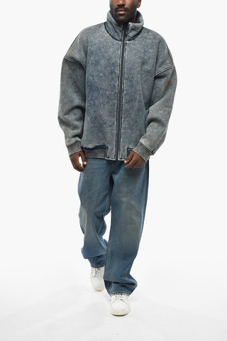 Denim-Effect Jacket S-BATEL With Monogram On The Sleeve