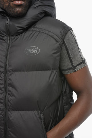 Sleeveless Padded Jacket NEW-STEP-OUT-SL With Logo Print