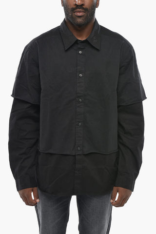 Double-Layer Shirt S-GASTON-O with Embroidered Oval-D Logo
