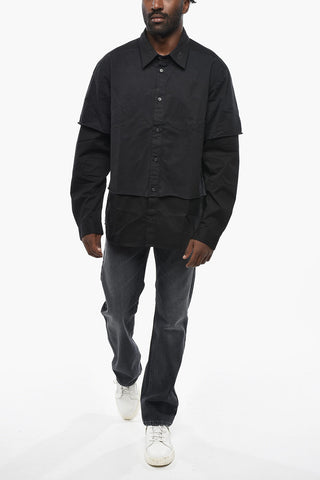 Double-Layer Shirt S-GASTON-O with Embroidered Oval-D Logo