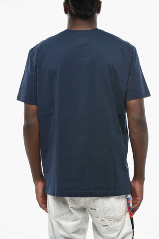 T-shirt Girocollo in Cotone con Logo Frontale