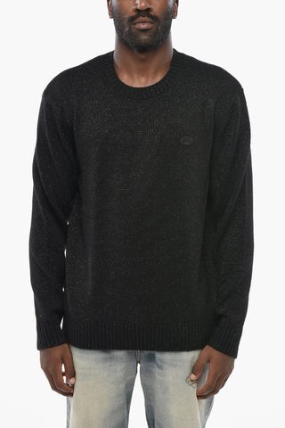 Glitter Wool-Blend Crewneck Sweater K-FREEX-NEW-XX