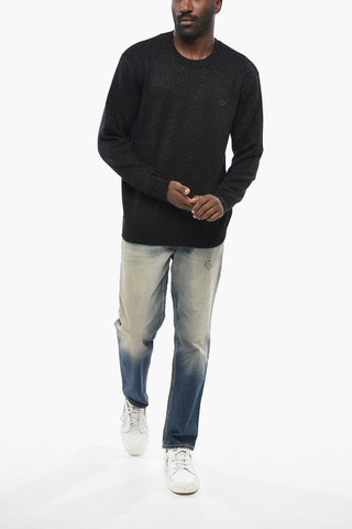 Glitter Wool-Blend Crewneck Sweater K-FREEX-NEW-XX