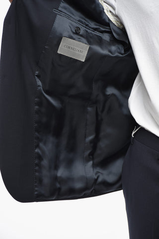 Virgin Wool Blazer ACADEMY with Peak Lapel