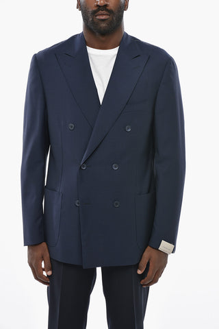 Double-Breasted Blazer GATE with Patch Pockets