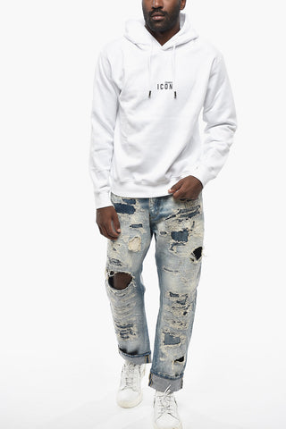 ICON Cotton Fleece Hoodie With Patch Pocket