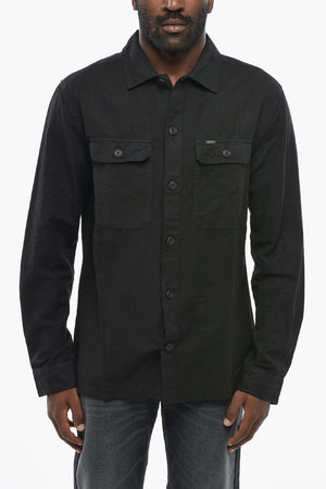 Camicia S-HIRT-OUT in Lino e Cotone con Doppio Taschino