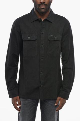 Camicia S-HIRT-OUT in Lino e Cotone con Doppio Taschino