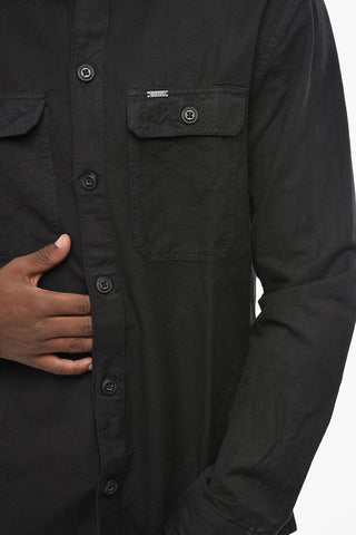 Camicia S-HIRT-OUT in Lino e Cotone con Doppio Taschino