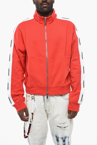Two-Tone Sweatshirt with Contrast Side Stripes