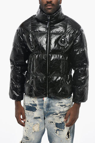 PALM ANGELS 8 Quilted Puffer Jacket SIMOOM with Glossy Effect