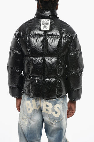 PALM ANGELS 8 Quilted Puffer Jacket SIMOOM with Glossy Effect