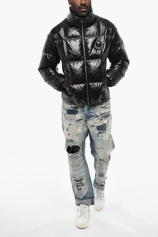 PALM ANGELS 8 Quilted Puffer Jacket SIMOOM with Glossy Effect