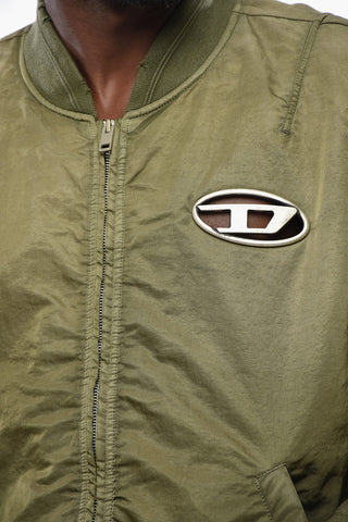 Nylon Bomber J-KEPES with Ombre Effect and Metal Monogram