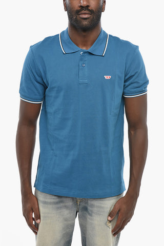 Cotton Two-Button Polo T-SMITH-D With Embroidered Monogram