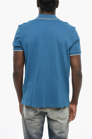 Cotton Two-Button Polo T-SMITH-D With Embroidered Monogram