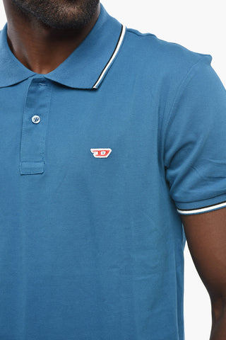 Cotton Two-Button Polo T-SMITH-D With Embroidered Monogram
