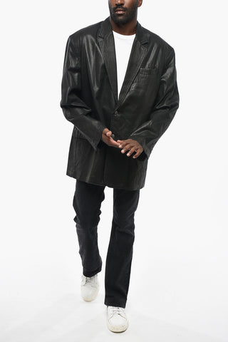 Coated Cotton Jacket D-BLA With Flap Pockets And Logo Buttons