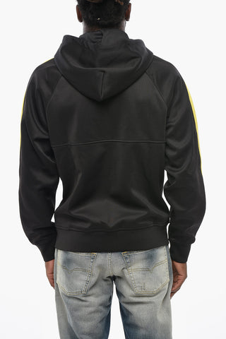Solid-Color Sweatshirt with Contrast Side Stripes