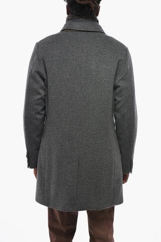 Cappotto in Lana E Cashmere con Finta Pelliccia