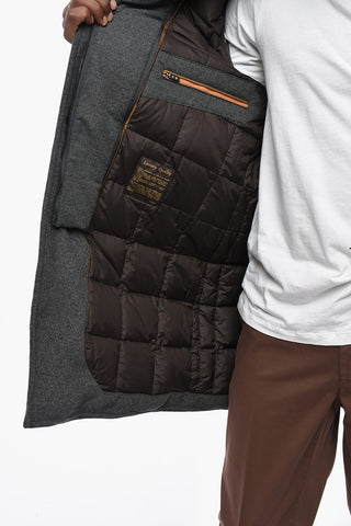 Cappotto in Lana E Cashmere con Finta Pelliccia