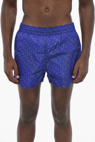 Costume da Bagno Boxer Bicolore con Monogram All-Over
