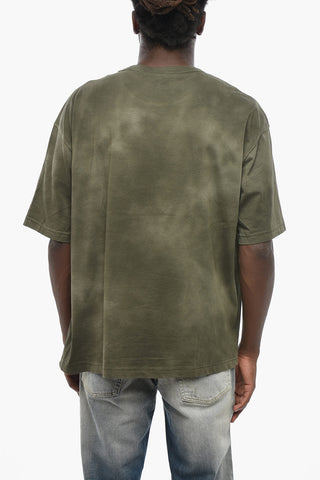 T-shirt Girocollo T-WASH-OUT In Cotone con Logo Stampato