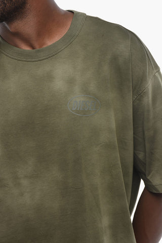 T-shirt Girocollo T-WASH-OUT In Cotone con Logo Stampato
