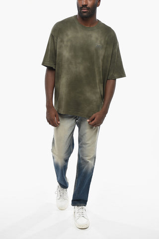 T-shirt Girocollo T-WASH-OUT In Cotone con Logo Stampato