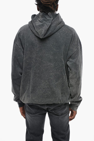 Hoodie mit Acid-Wash-Effekt S-BOXSTIC mit besticktem Logo