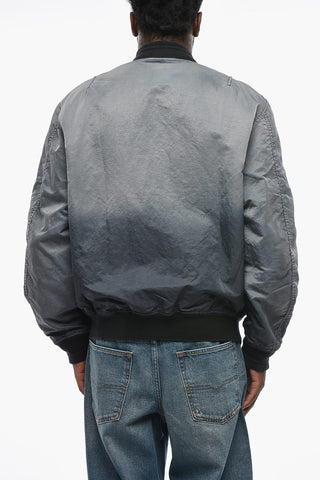 Nylon Bomber J-KEPES with Ombre Effect and Metal Monogram