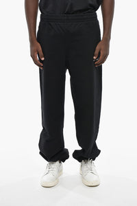 Brushed Cotton Joggers with Elastic Waist
