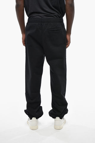 Brushed Cotton Joggers with Elastic Waist