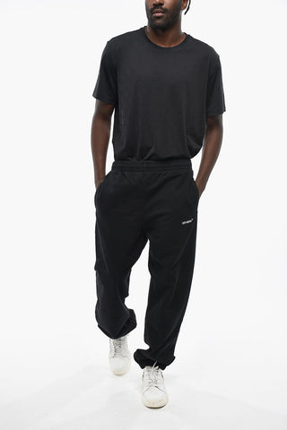 Brushed Cotton Joggers with Elastic Waist