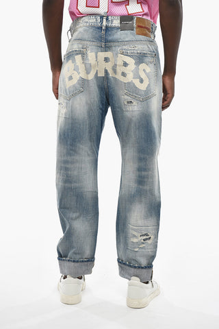 Distressed Jeans With 20cm Turn-Up Hem