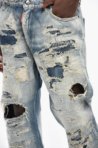 Distressed Jeans With 20cm Turn-Up Hem