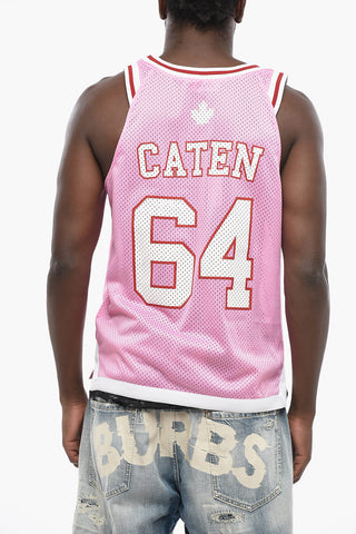Openwork Tank Top With Lace Hem