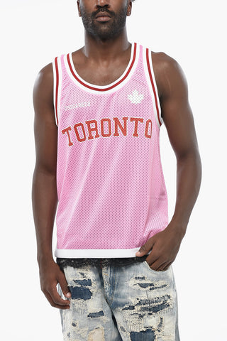 Openwork Tank Top With Lace Hem