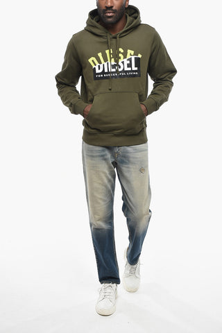 Cotton Hoodie S-GINN with Contrast Logo