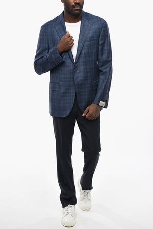 Wool Blazer ACADEMY SOFT with Tartan Pattern