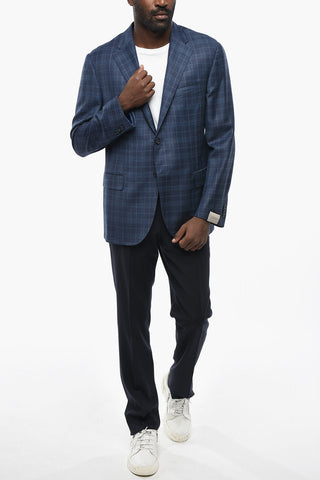 Wool Blazer ACADEMY SOFT with Tartan Pattern